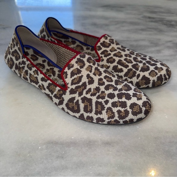 Rothys The Loafer Flats-Mocha Spot Leopard Animal Print-EUC-US Size 9.5 - Picture 3 of 11